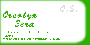 orsolya sera business card