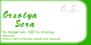 orsolya sera business card